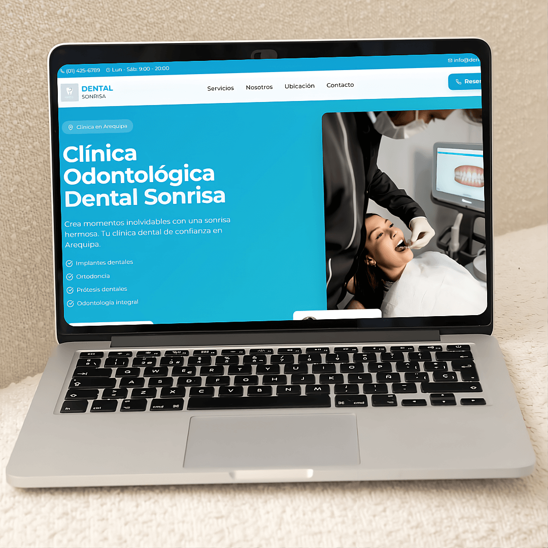Página web de clínica dental moderna
